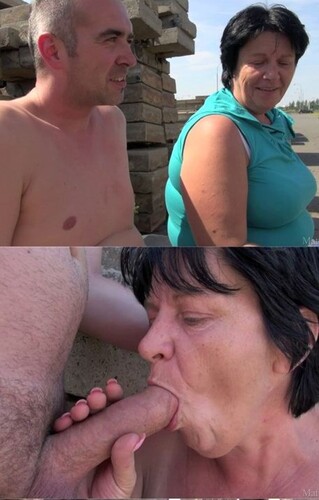Granny Alena Outdoor Sex